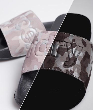 Reflective Camo Pool Sliders Image 4