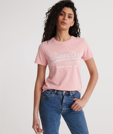 Vintage Logo Floral Infill T-Shirt Image 1
