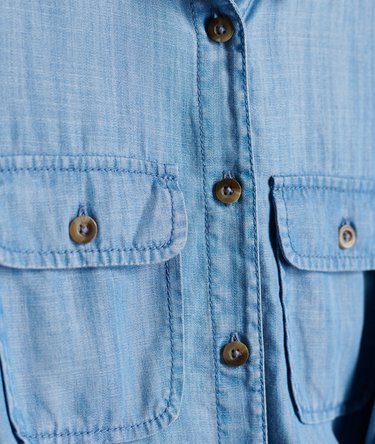 Tiered Shirt Dress Image 4