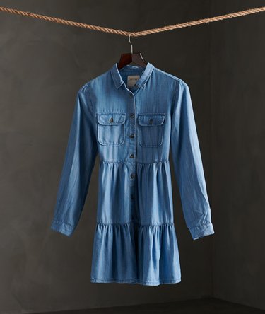 Tiered Shirt Dress Image 1