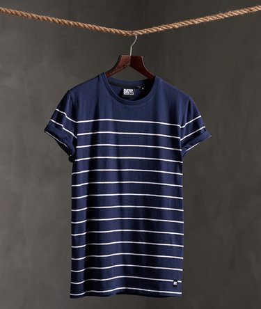 Camiseta con rayas marineras en algodón orgánico Image 1