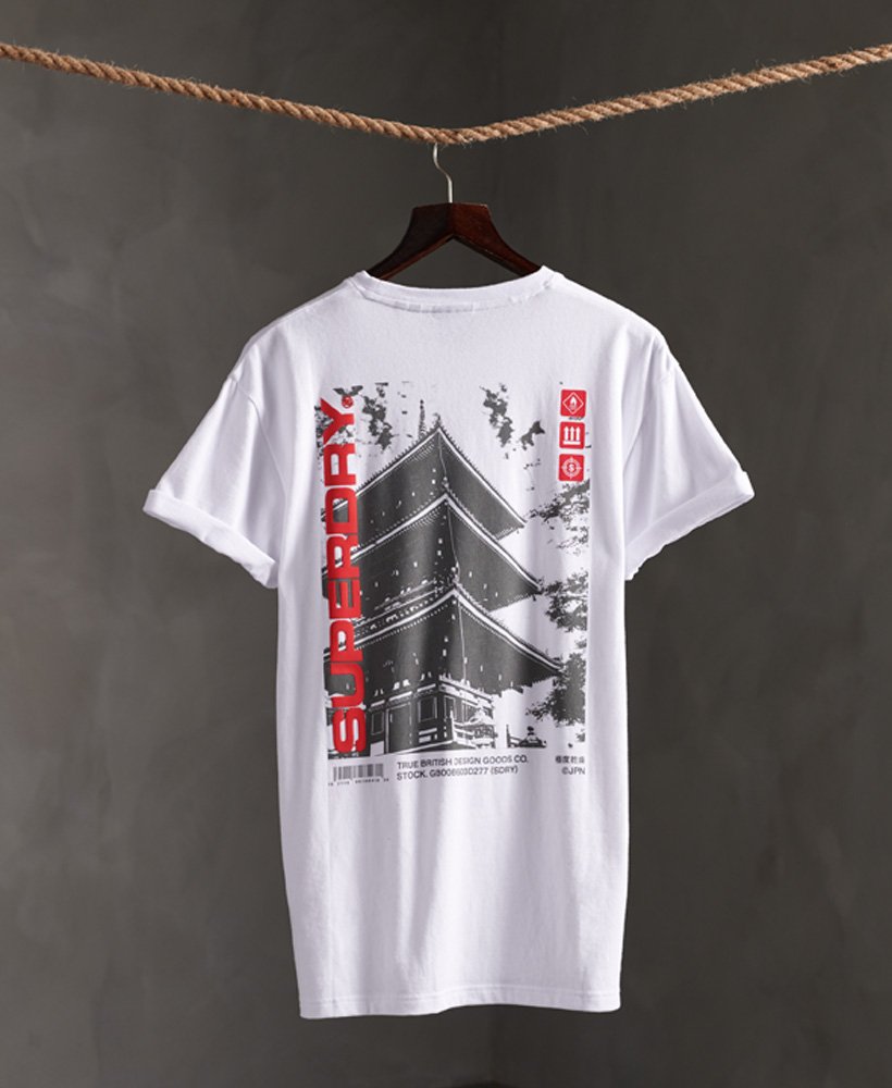 j*n様 【新品未使用】Dress code ND ver. RETRO STR mens Japan Code T-Shirt in OPTIC | Superdry CA-EN