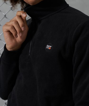 Sudadera en tejido polar con cuello redondo y media cremallera Sportstyle Image 3