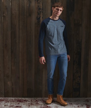 Organic Cotton Baseball Textured Long Sleeve Top Image 2