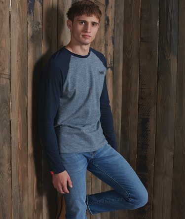 Organic Cotton Baseball Textured Long Sleeve Top Image 1