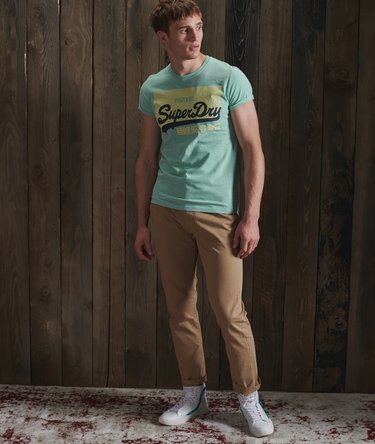 Camiseta de algodón orgánico con logo Vintage en color pastel Image 2