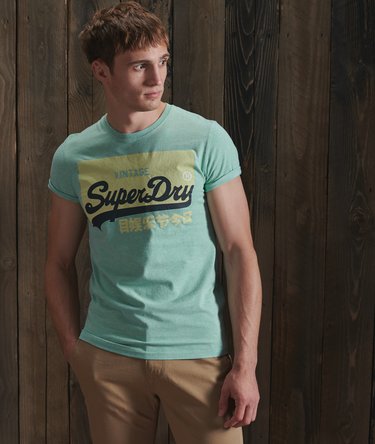 Camiseta de algodón orgánico con logo Vintage en color pastel Image 1