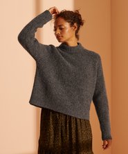 Maglione girocollo a coste Super Lux