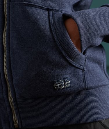 Klassieke Reworked hoodie met rits en appliqué Image 5