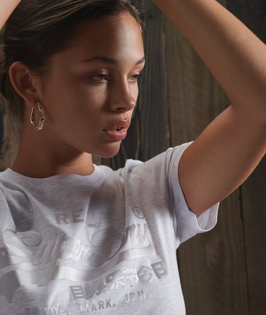 Vintage Logo Tonal Satin T-Shirt Image 3