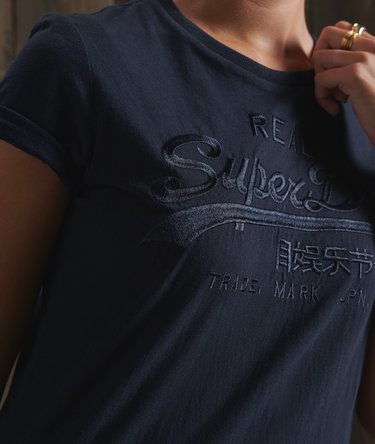 Tonal T-shirt met Vintage logo en borduursel Image 3
