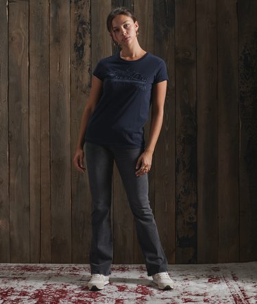 Tonal T-shirt met Vintage logo en borduursel Image 2