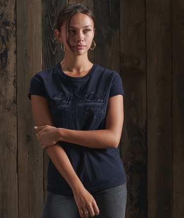 Tonal T-shirt met Vintage logo en borduursel Image 1