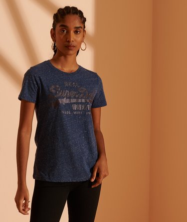 Vintage Logo T-shirt med tone i tone-design og glimmer Image 1