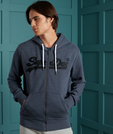 Vintage Logo Embroidery Zip Hoodie Image 3