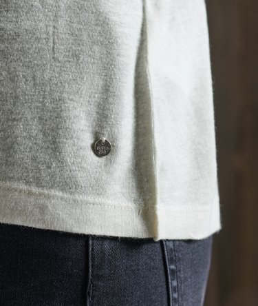 NYC Lace Insert Linen Top Image 4