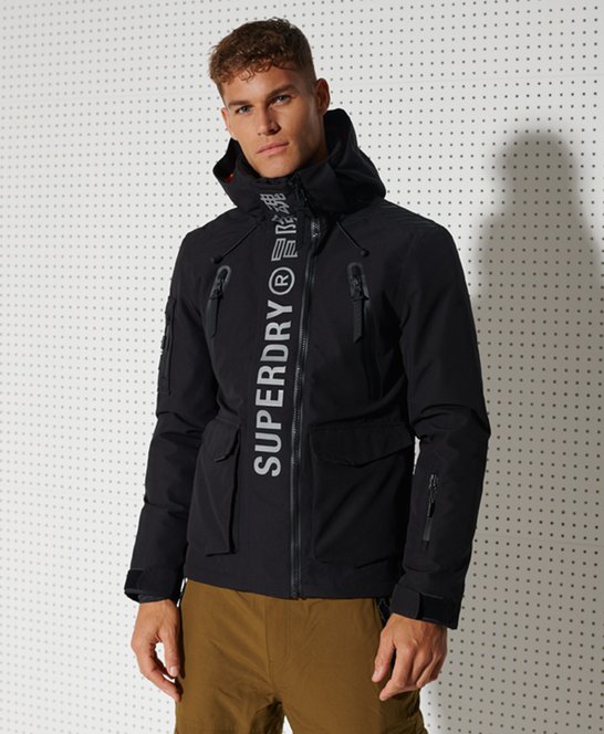 Veste De Ski Superdry Freestyle Core Homme - Coupe Technique Pour Le Ski, Design Urbain - Noir, Taille L