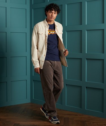 Stribet Core Logo tr&oslash;je i vintagestil Image 2