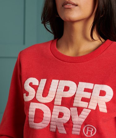 Limited Edition Rundhals-Sweatshirt mit verblasster Stickerei Image 3