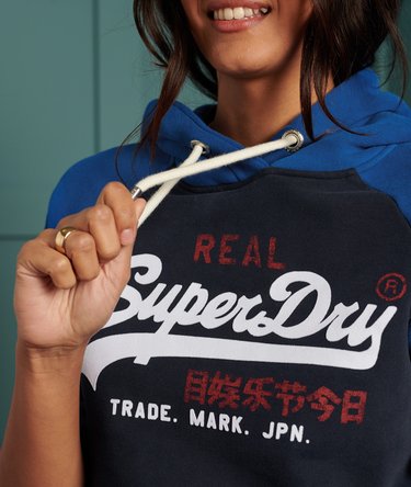 Vintage Logo Varsity hoodie met raglanmouwen Image 3