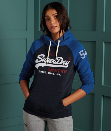 Vintage Logo Varsity hoodie met raglanmouwen Image 1