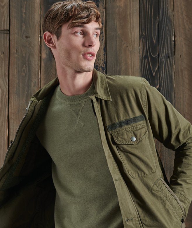 mens Field Deck Jacket in Authentic Khaki Superdry UK