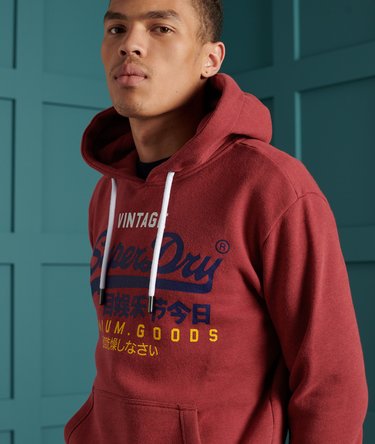 Vintage Hoodie mit dreifarbigem Logo Image 3