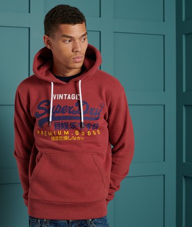 Vintage Hoodie mit dreifarbigem Logo Image 1