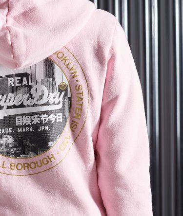 Vintage Logo NYC Photo Zip Hoodie Image 5