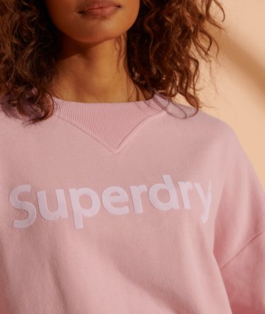 Regular Flock Loopback Crew Sweatshirt Image 3