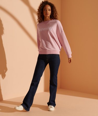 Regular Flock Loopback Crew Sweatshirt Image 2