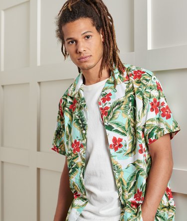 Short Sleeve Hawaiian Box Fit Shirt Image 3