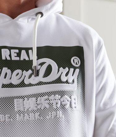 Vintage Logo Halftone Embossed Hoodie Image 3
