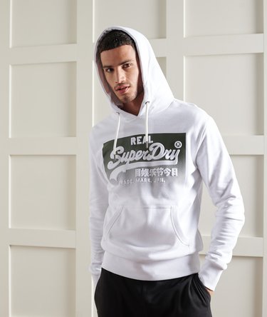 Vintage Logo Halftone Embossed Hoodie Image 1