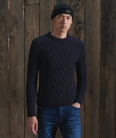Sweter ze splotem warkoczowym i okrągłym dekoltem Jacob Image 1