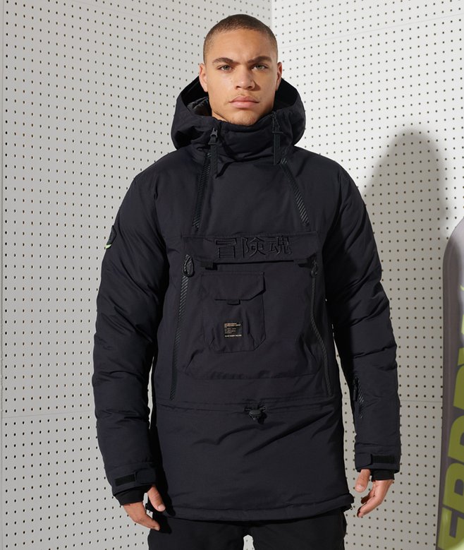 mens Freestyle Overhead Jacket in Black Superdry UK