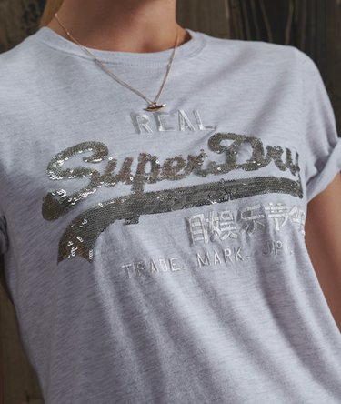 Camiseta con lentejuelas Vintage Logo Image 3