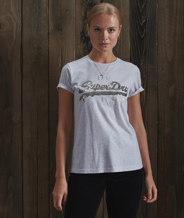 Camiseta con lentejuelas Vintage Logo Image 1