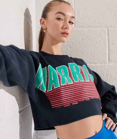 Franchise Cropped Batwing Crew Sweatshirt Image 3