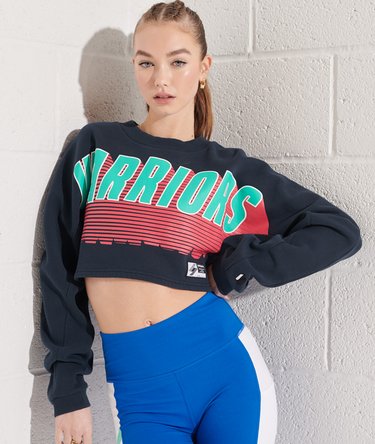 Franchise Cropped Batwing Crew Sweatshirt Image 1
