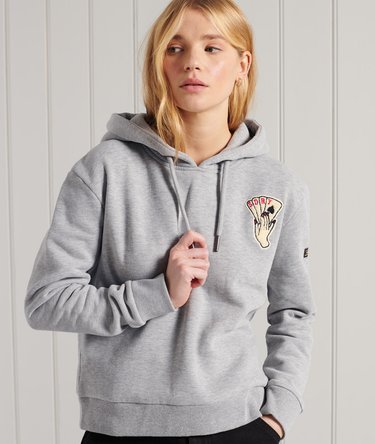 Kurz geschnittenes Hoodie mit Military-Logo Image 2