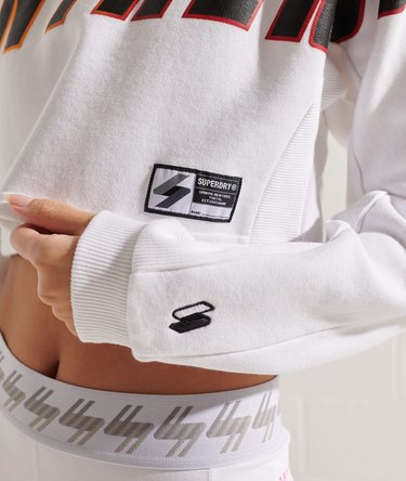 Krótka bluza Franchise z okrągłym dekoltem i rozszerzanymi rękawami Image 4