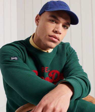 Vintage Logo sweatshirt i chenille-stof med rund halsudsk&aelig;ring Image 3