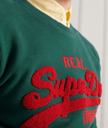 Vintage Logo sweatshirt i chenille-stof med rund halsudsk&aelig;ring Image 4