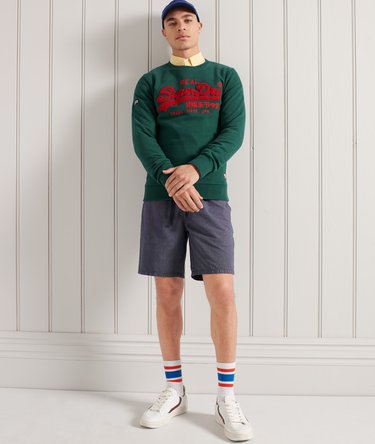 Vintage Logo sweatshirt i chenille-stof med rund halsudsk&aelig;ring Image 2