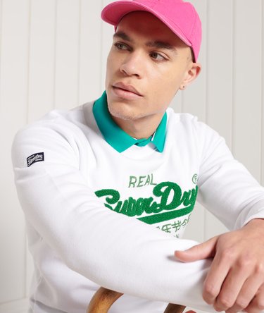 Vintage Logo Chenille Loopback Crew Sweatshirt Image 3