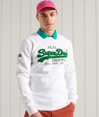 Vintage Logo Chenille Loopback Crew Sweatshirt Image 1