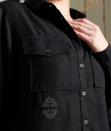 Tencel Military Embroidered Shirt Image 7