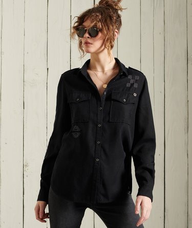 Tencel Military Embroidered Shirt Image 1