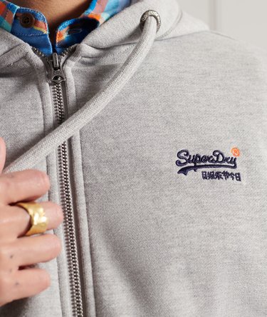 Klassieke Orange Label hoodie met rits en loopbackstof Image 4